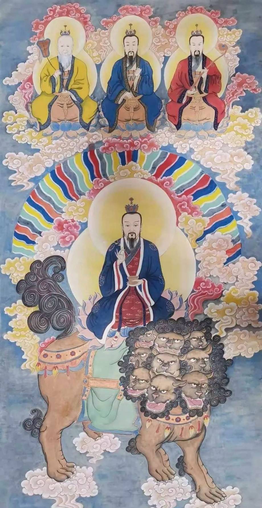 三清道祖與太乙救苦天尊 傳統神像畫